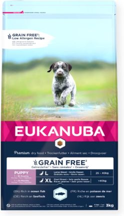 Eukanuba Grain Free Ryba oceaniczna dla szczeniąt dużych ras 2x3kg
