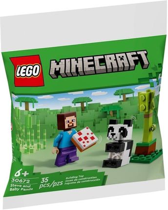 LEGO Minecraft 30672 Steve i mała panda