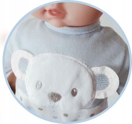 Happy Kiddo Lalka Bobas Jak Żywa Interaktywna Miękka Duża Mów Niebieskai - zdjęcie 2