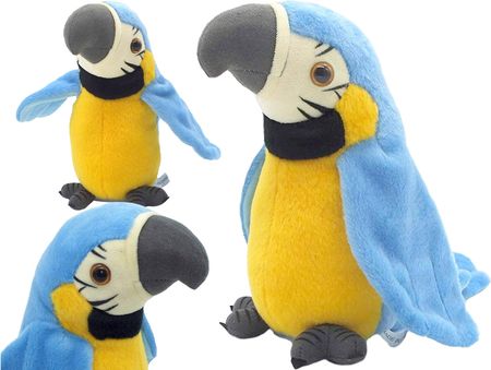Pegaz Toys Zabawkowa Gadająca Papuga Żółto Niebieska