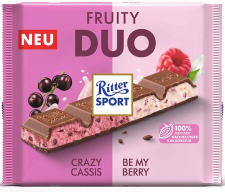 Ritter Sport Fruity Duo Czekolada Z Nadzieniem Jogurtowo Owocowym 218g