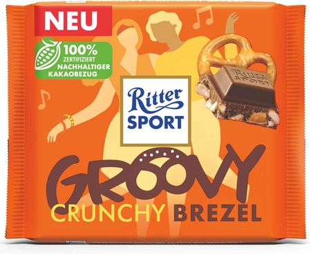Ritter Sport Groovy Crunchy Brezel Mleczna Czekolada Z Preclami 100g