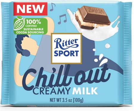 Ritter Sport Chill Out Creamy Milk Mleczna Czekolada Z Nadzieniem Mlecznym 100g
