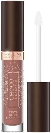 Eveline Choco Glamour Pomadka w Płynie z Efektem Glossy Lips 01, 4,5 ml