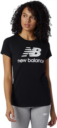 New Balance W Essentials Stacked Logo Tee WT91546BK : Kolor - Czarne, Rozmiar - XS