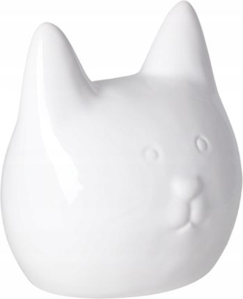 Skarbonka Kot Biała Ceramiczna Upominek 12Cm