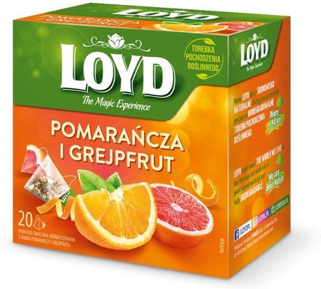 Loyd Tea Herbata Owocowa Pomarańcza I Grejpfrut 20X2g