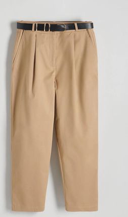 Reserved - Spodnie chino z paskiem - Beżowy