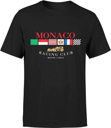 Monaco racing club Męska koszulka (S, Czarny)