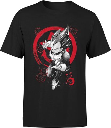 Dragon ball vegeta Męska koszulka (XL, Czarny)