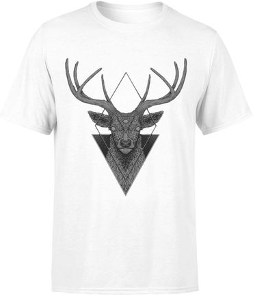 Jeleń dla myśliwego z jeleniem rogami Męska koszulka (XL, Biały)