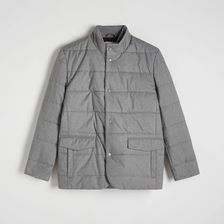Reserved - Pikowana kurtka ze stójką - Szary - zdjęcie 1