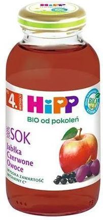 Hipp Bio Od Pokoleń Jabłka-Czerwone Owoce Z Wodą Źródlaną Bio 200ml 