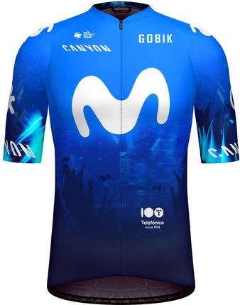 Gobik Koszulka Kolarska Z Krótkim Rękawem - Odyssey Movistar Team 2024 - Niebieski/Biały S