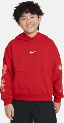 Bluza z kapturem dla dużych dzieci Nike Sportswear Icon Fleece „LNY” - Czerwony