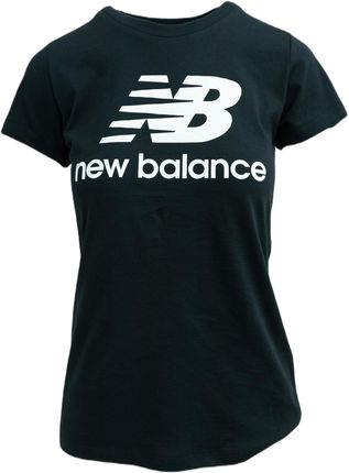 Podkoszulek New Balance Essentials Stacked Logo, Czarny, Kobiety 