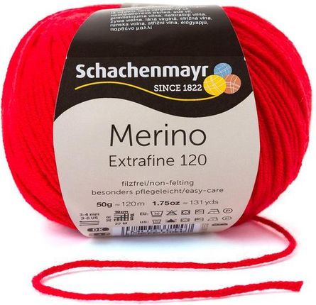 Schachenmayr Merino Extrafine 120 00131 Czerwień