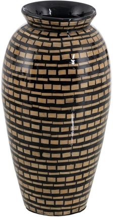 Bigbuy Home Wazon Czarny Beżowy Bambus 21 X 40 Cm (S8804582)