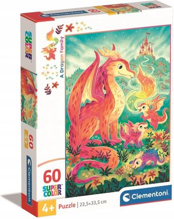 Clementoni Puzzle 60El. Super Kolor A Dragon Family