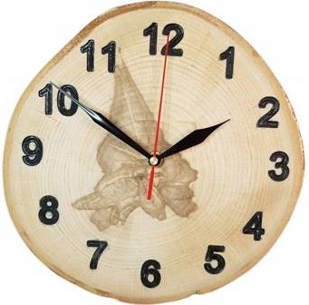 Klasyczny zegar na bazie krążka drewna