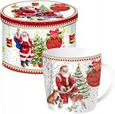 Easy Life Świąteczny Kubek Porcelanowy W Pudełku 350ml Mikołaj I Zwierzęta