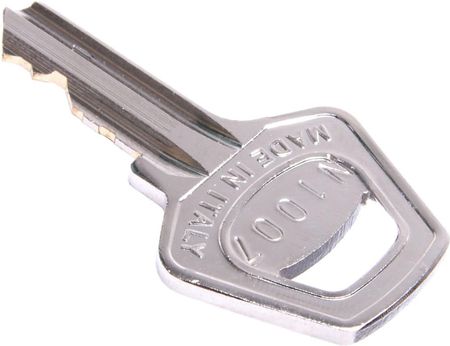 Metalowy klucz do awaryjnego odblokowania większości napędów Nice, przełączników kluczykowych bez cylindra (seria IU) oraz szlabanów.