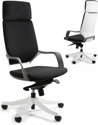 Meblobol Fotel Biurowy Obrotowy Aloppo Premium Biały Czarny