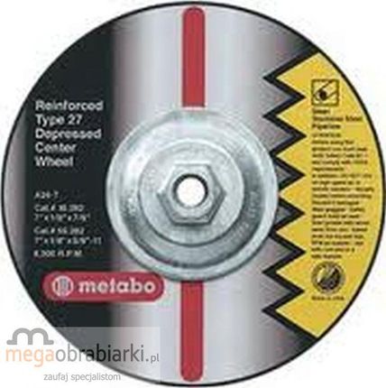 Metabo Tarcza ścierna Flexiamant super zA 24-T 180×4,0×22,2mm do rur (wypukła) 616795000