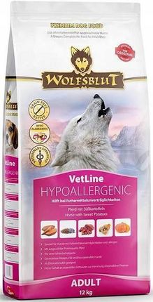 Wolfsblut Dog Adult Vetline Hypoallerginic Karma Sucha Z Koniną 12Kg