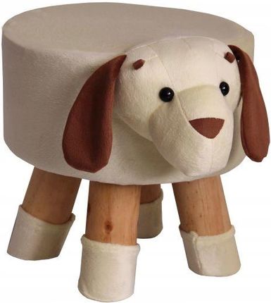 Pufa Dziecięca Drewniane Nogi Z Ochraniaczem Miękka Furnitex Pies