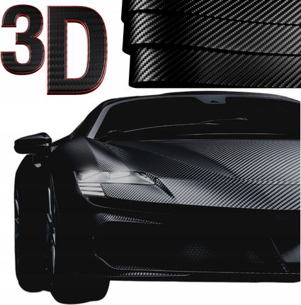 Kik Carbon 3D Folia Samochodowa Włókno Węglowe Okleina Do Kokpitu Karoserii 2M