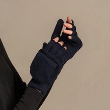 Rękawiczki pięciopalczaste/ mitenki z wełny merino damskie menique - zdjęcie 1