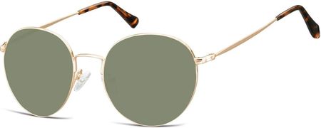Okulary Lenonki Przeciwsłoneczne SUNOPTIC SG-915B złoto-zielone