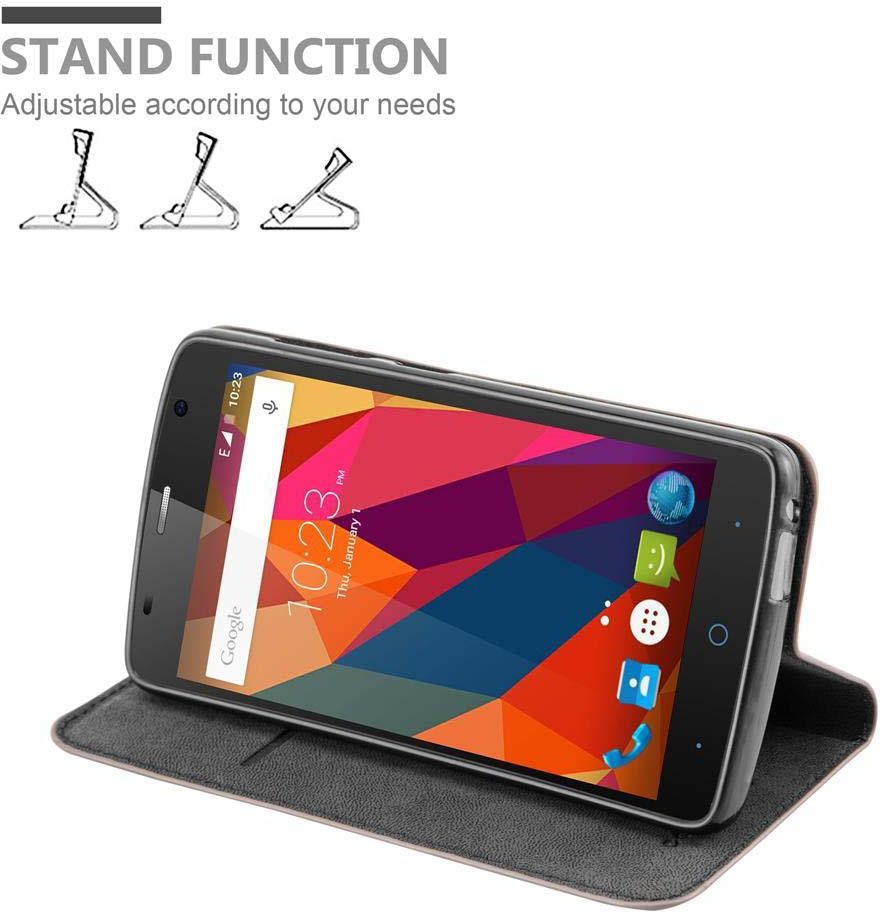 Cadorabo Custodia ZTE Blade L5 Rosso - Flip Case Portafoglio Ecopelle