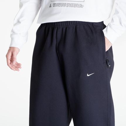 Nike Solo Swoosh Open-Hem Brushed-Back Fleece Pants Grey - DK GREY  HEATHER/WHITE