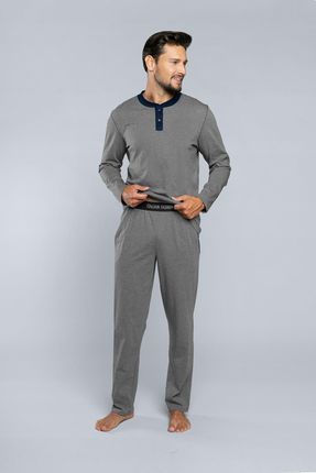 Piżama męska Italian Fashion Profit długi rękaw długie spodnie r. L