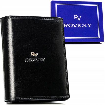Portfel skórzany Rovicky RV-75699-BCA czarny