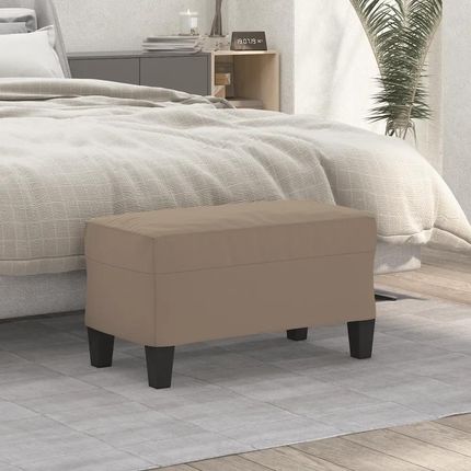 Vidaxl Ławka Taupe Obity Mikrofibrą 70x35x41 cm 349445