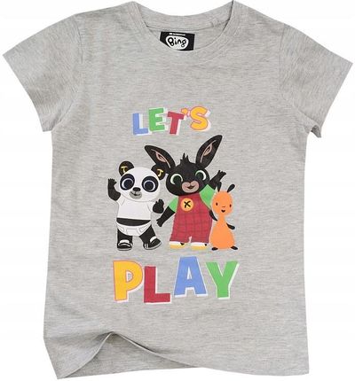 Bing królik Bluzka T-shirt Koszulka chłopięca bawełna szara 98 R803D