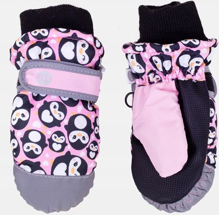 Rękawiczki Narciarskie Dziewczęce Zimowe Grube Ciepłe Pingwinki 10 Yoclub