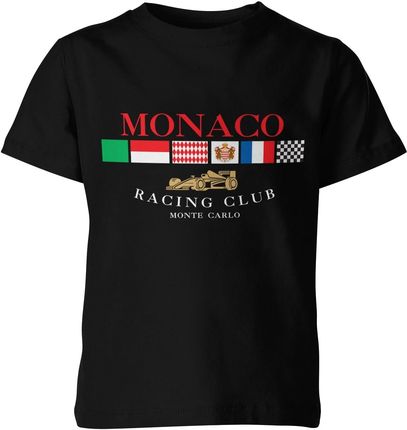 Monaco racing club Dziecięca koszulka (128, Czarny)