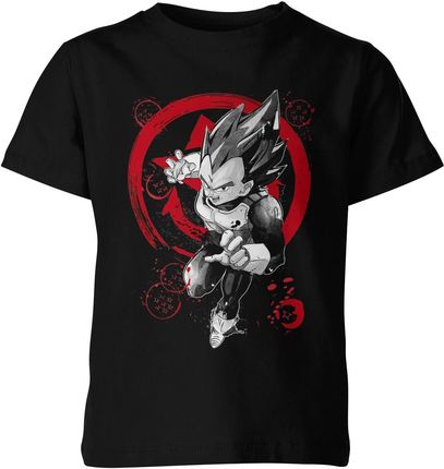 Dragon ball vegeta Dziecięca koszulka (128, Czarny)