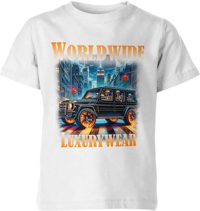 G Klasa worldwide g wagon czaszki Dziecięca koszulka (140, Biały)