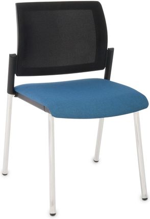 Grospol Krzesło Set Net - Konferencyjne Z Siatkowym Oparciem I Tapicerowanym Siedziskiem, Metalowe Nogi