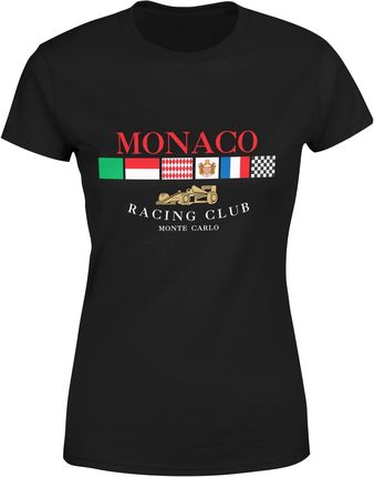 Monaco racing club Damska koszulka (M, Czarny)