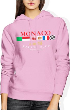 Monaco racing club Damska bluza z kapturem (S, Różowy)