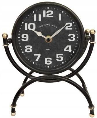 Zegar stojący czarny dekoracja do salonu 16,5x21 cm