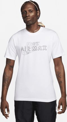 Męski T-shirt z krótkim rękawem Nike Air Max - Biel