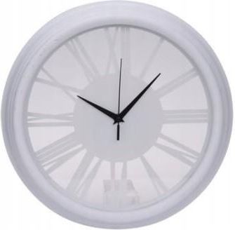 Zegar ścienny ponadczasowy biały do salonu 35 cm