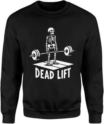 Dead lift martwy ciąg na siłownie Męska bluza (S, Czarny)